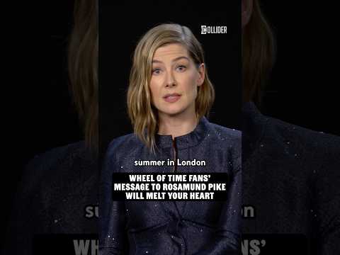 Rosamund Pike Gets Emotional Over Wheel of Time Fans 🥰 #thewheeloftime #rosamundpike