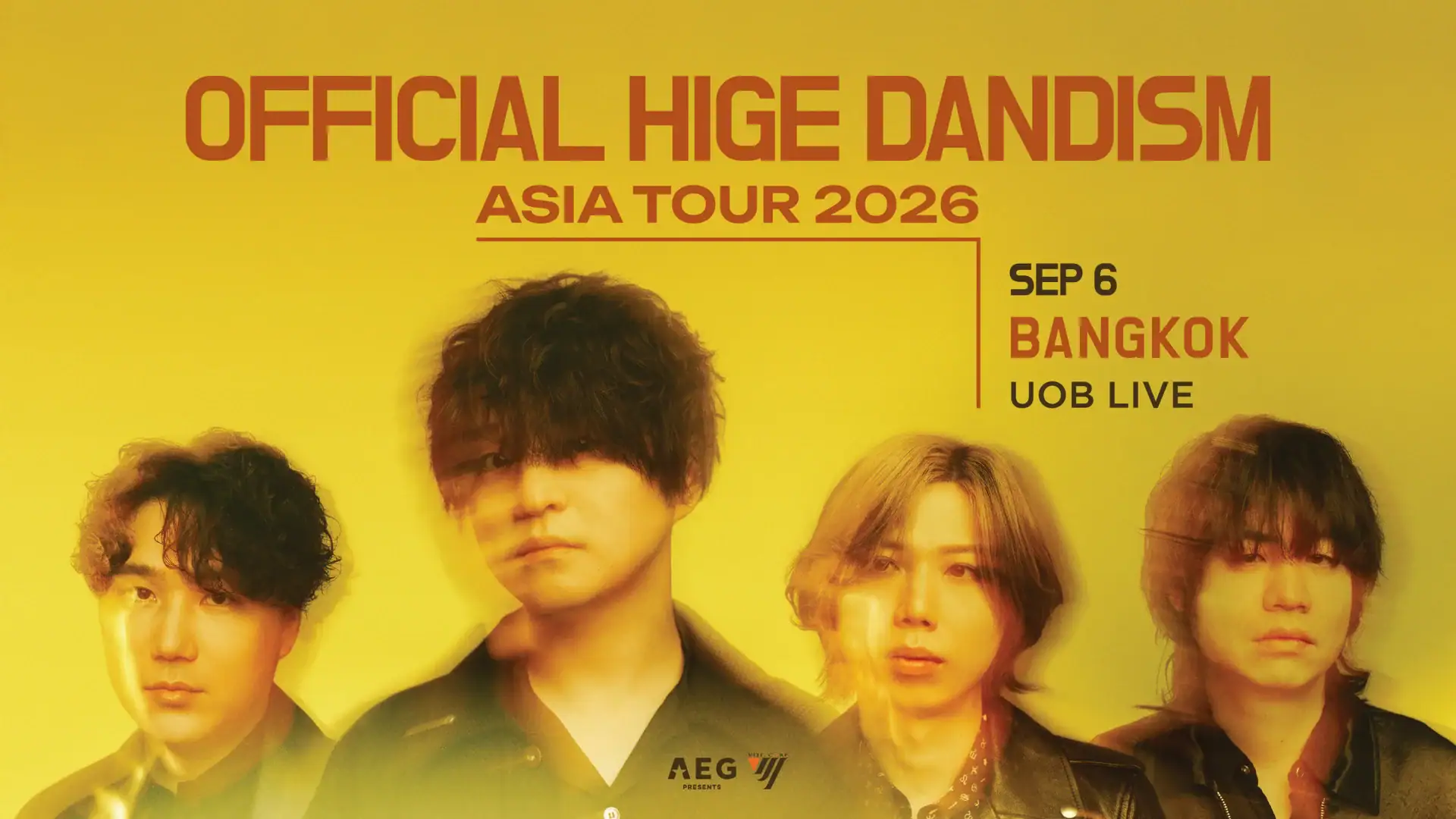 OFFICIAL HIGE DANDISM ASIA TOUR 2026 in BANGKOK - AEG - VIJI CORP